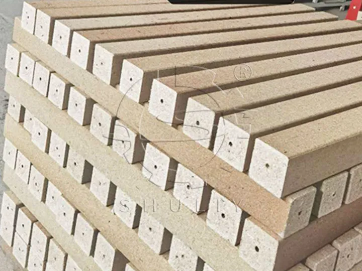bloques de astillas de madera comprimida