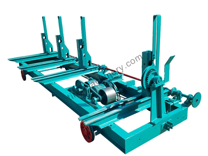 moving cart of lumber milling equipment