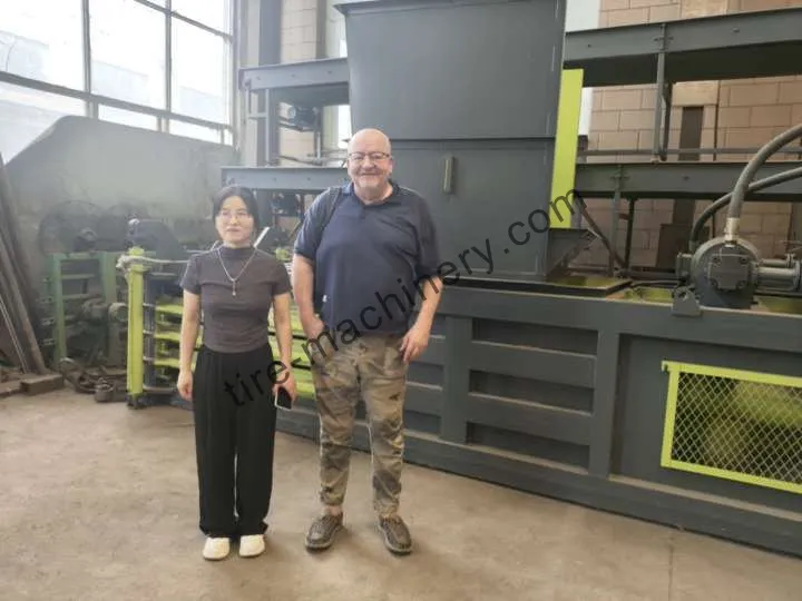 clients from Poland came to visit Shuliy tire baler